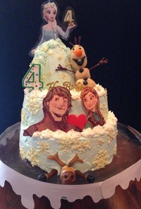 アナと雪の女王の誕生日ケーキ