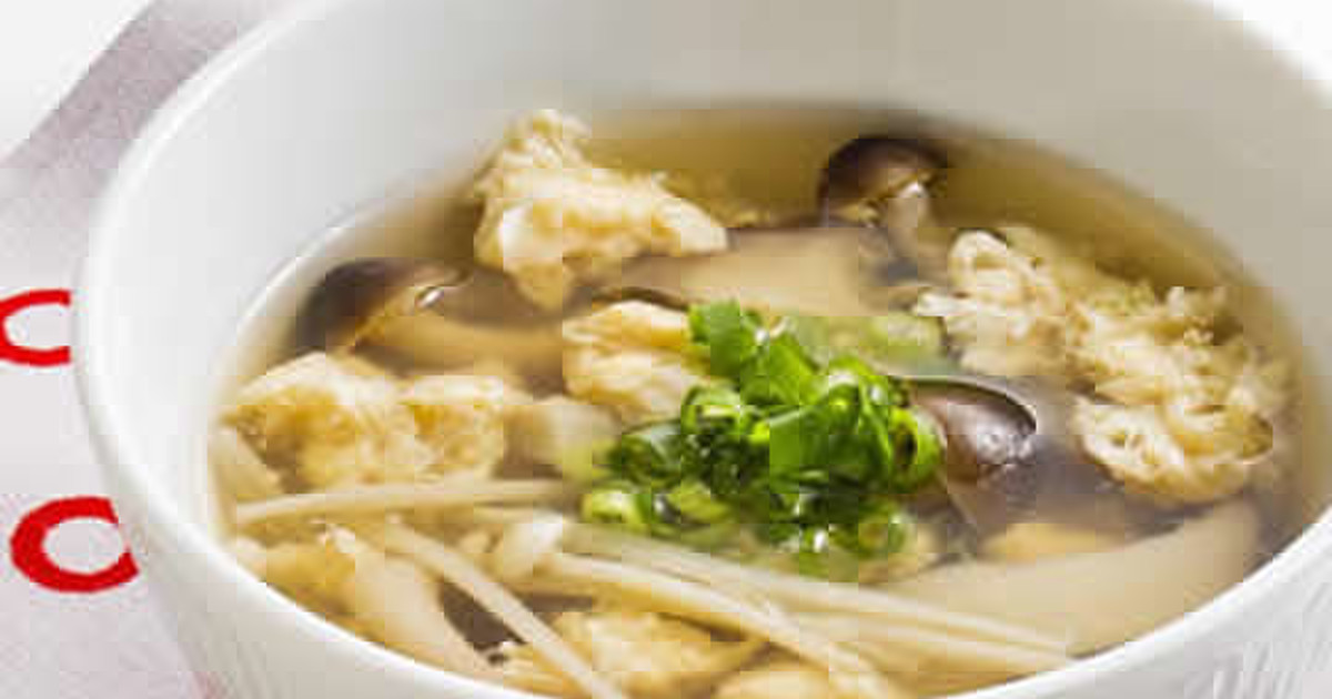 たっぷりきのことふわふわ卵の白だしスープ レシピ 作り方 By ヤマキ クックパッド 簡単おいしいみんなのレシピが373万品