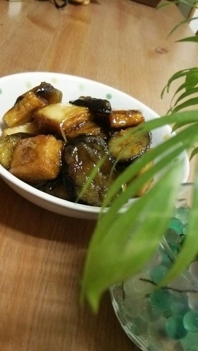 なすと絹あげ豆腐の中華炒め\(^^)/