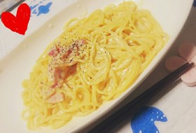 牛乳で簡単クリームパスタ