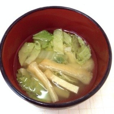 白菜＆薄揚げの味噌汁〜(o˘◡˘o) ♡の写真