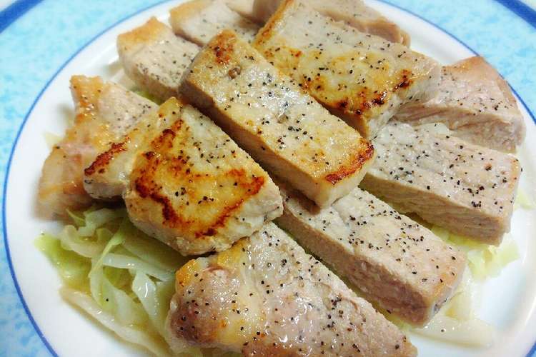 とんかつ用豚ロース厚切りのポークソテー レシピ 作り方 By Jirorinrin クックパッド 簡単おいしいみんなのレシピが350万品