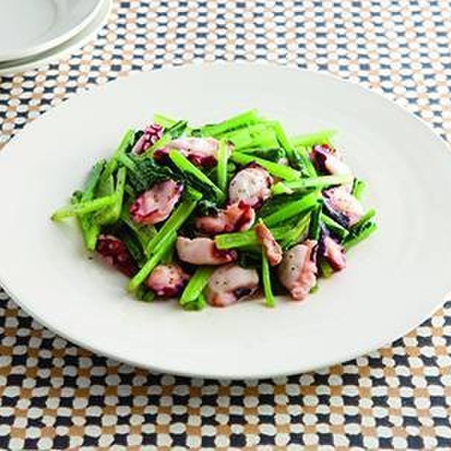 小松菜とたこのにんにく炒め By みんなのきょうの料理 クックパッドダイニング