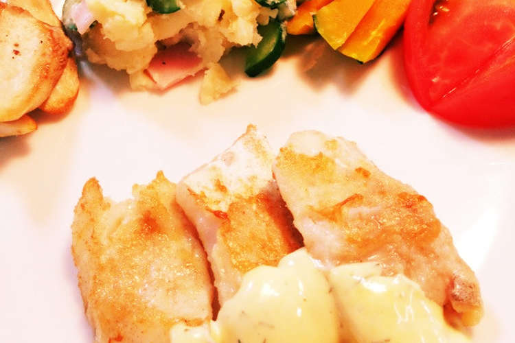 真鱈のムニエル ディルソース添え レシピ 作り方 By あらいぐま食堂 クックパッド 簡単おいしいみんなのレシピが352万品