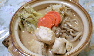 坦々麺味風鶏鍋の画像