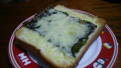 海苔チーズトーストの写真