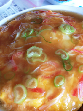 簡単かに玉ご飯 天津飯風