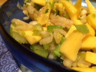 メインはマンゴ〜！の白菜サラダ完成。の画像