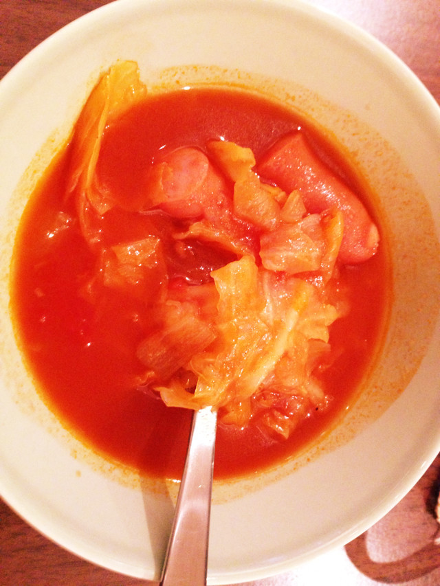 残ったキャベツでスープ トマト編※圧力鍋の画像