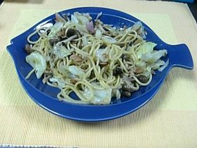 キャベツとみょうがのパスタ♪