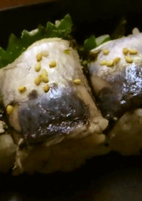 酢〆鰯で自家製「押寿司」