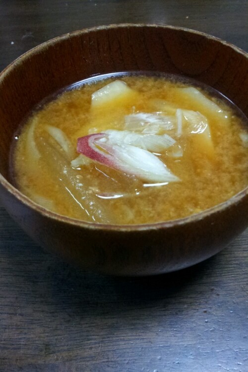 里芋と冬瓜 ミョウガの味噌汁の画像