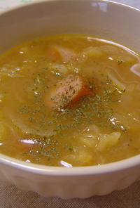 鍋底カレーで★カレー野菜スープ