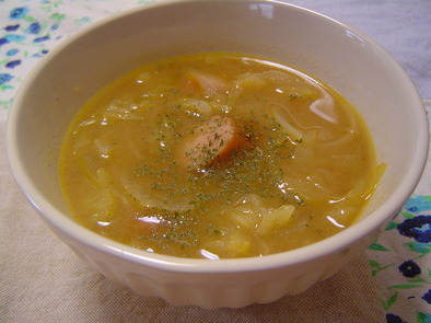 鍋底カレーで★カレー野菜スープの写真