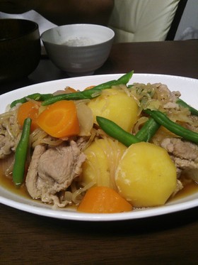 うちの豚肉で肉じゃが♪