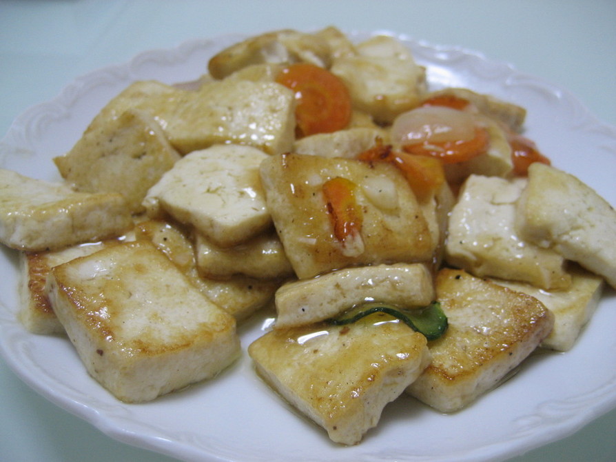中国の家庭料理☆豆腐と野菜のとろみ炒めの画像