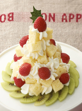簡単クリスマスツリーケーキ