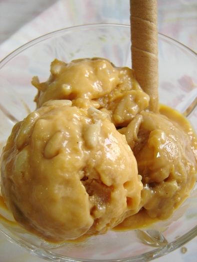 お豆腐で☆松の実かぼちゃアイスクリームの写真