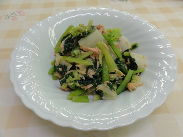 小松菜とツナの和え物の画像
