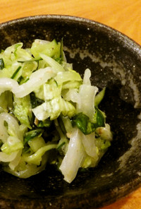 白菜ときゅうりのサラダ…ごまドレ…