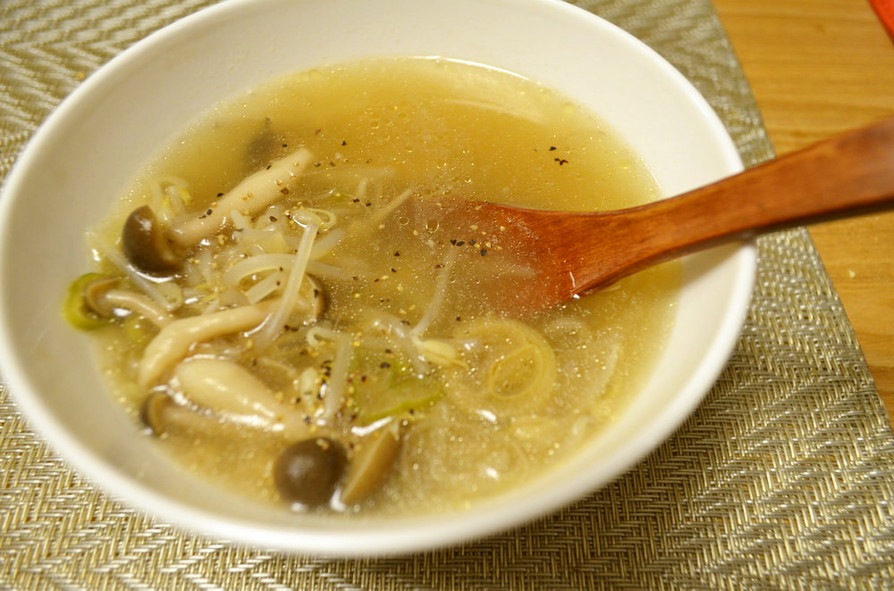 簡単ヘルシーダイエット☆和風きのこスープの画像