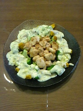 鳥胸肉のスタミナ焼き