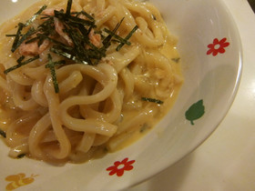 たらこのふりかけで★たらこカルボうどん