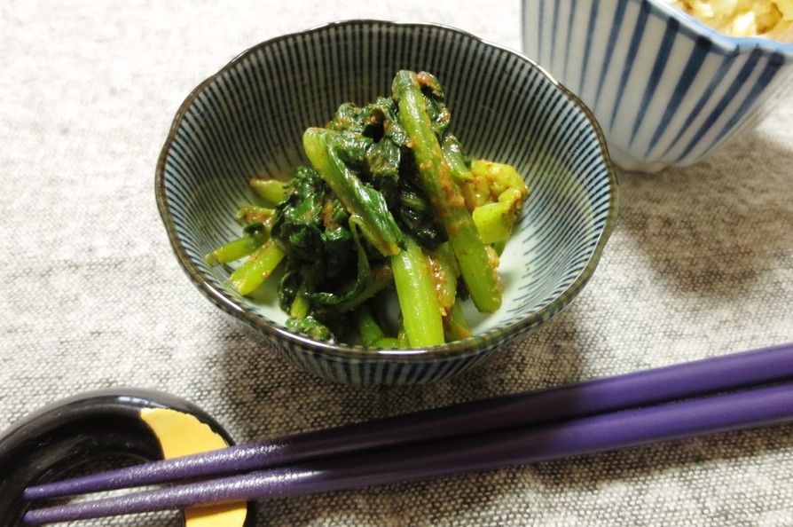 簡単☆弁当にも小松菜のきなこしょう油和えの画像