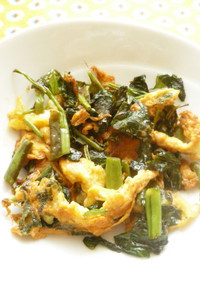 空芯菜とパルメザン卵の炒め物