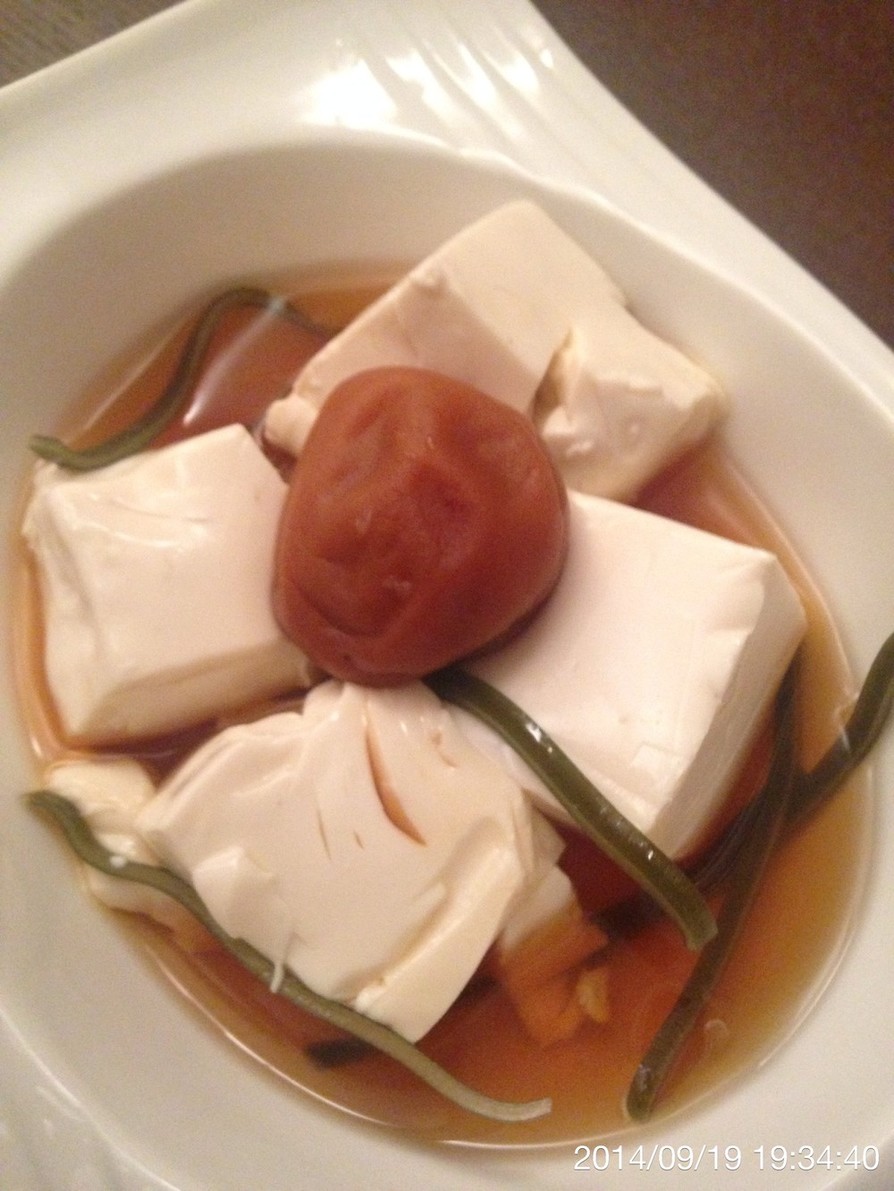 レンジで簡単！梅湯豆腐の画像