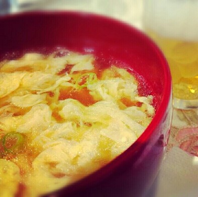ふわふわ卵の中華スープの写真
