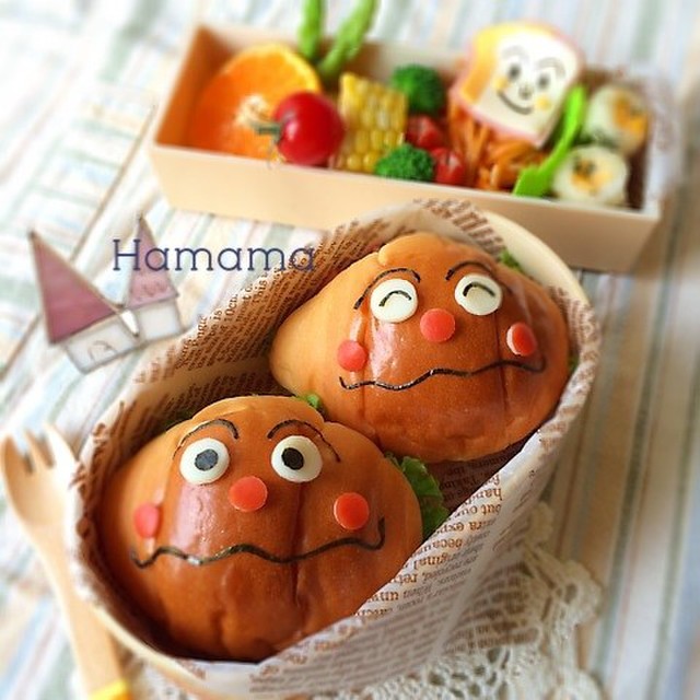 ロールパンで カレーパンマン キャラ弁 レシピ 作り方 By Haママ クックパッド 簡単おいしいみんなのレシピが354万品