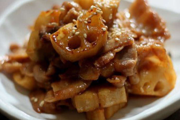 蓮根と豚バラのうま辛炒め レシピ 作り方 By Onachikoo クックパッド 簡単おいしいみんなのレシピが358万品