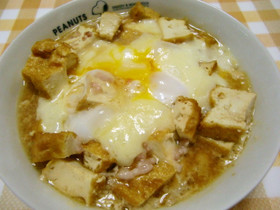 ★糖質制限*厚揚げと挽肉のチーズ卵とじ*