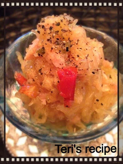 素麺南瓜(金糸うり)とツナのサラダの写真
