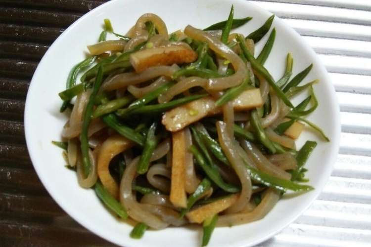 平さやいんげんの油炒め レシピ 作り方 By あつこぶた クックパッド 簡単おいしいみんなのレシピが359万品