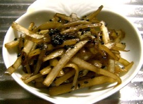 大根の皮のキンピラ