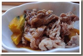 かぼちゃの豚肉のせ