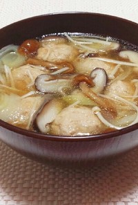 〖お腹満足♡肉団子と茸のスープ〗
