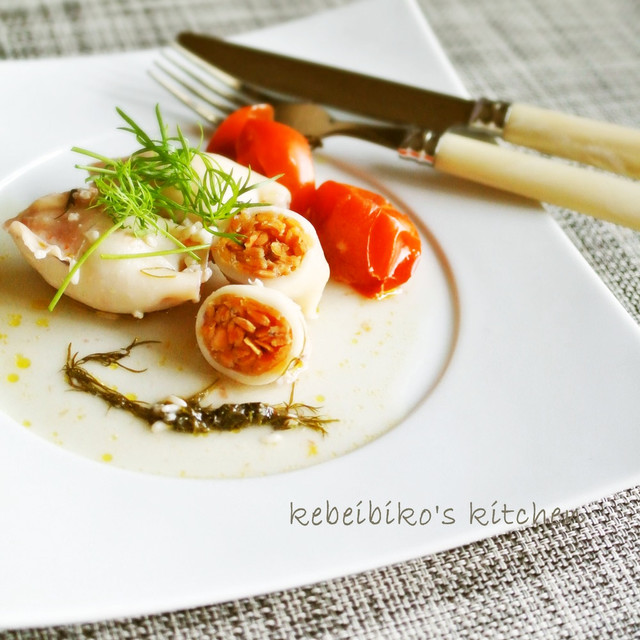 小ヤリイカのお豆詰めプロバンス風 レシピ 作り方 By Kebeibiko クックパッド
