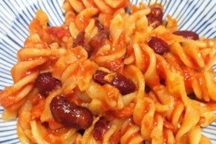 基本の完熟トマトソースとお豆のマカロニ レシピ 作り方 By 優香 クックパッド