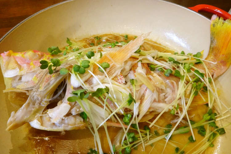清蒸魚風 魚の丸ごと蒸し レシピ 作り方 By さっふはは クックパッド