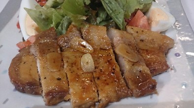 豚ロースの酢ソテー(にんにく酢醤油)の写真