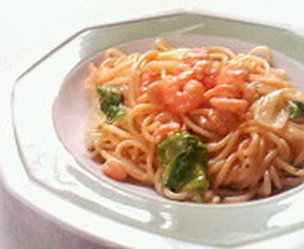 エビマヨパスタ〜(●´∀`●)