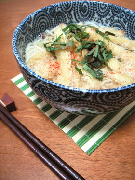 味噌ごま大葉の*あつあつ*にゅうめん