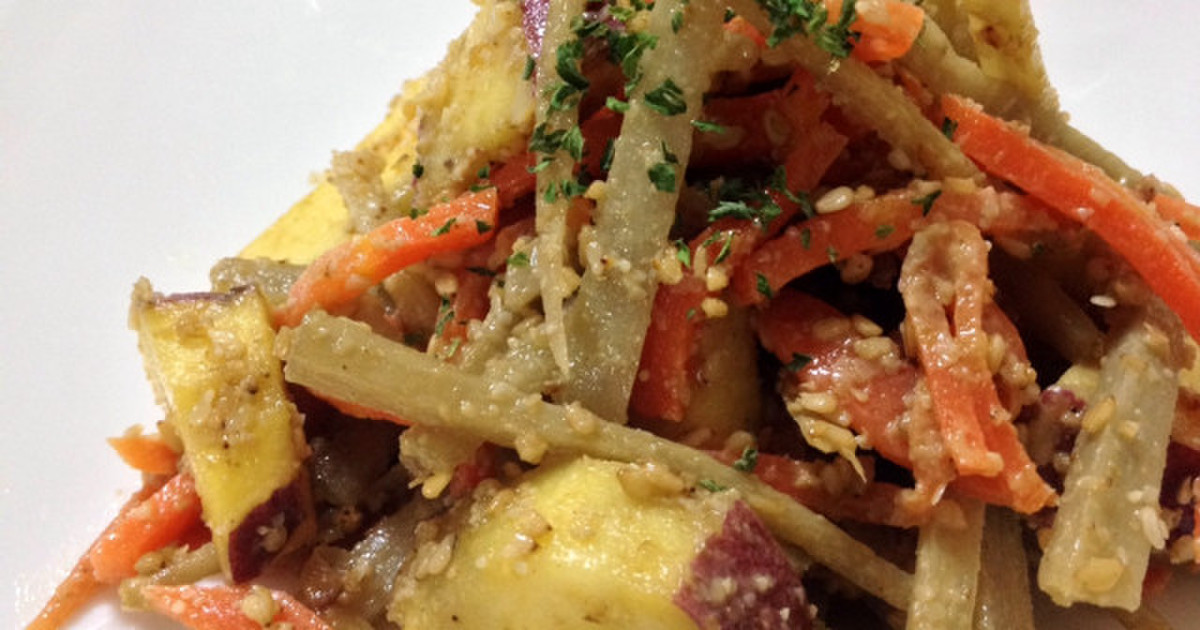 お腹スッキリ ごぼうとサツマイモのサラダ レシピ 作り方 By ぷーき クックパッド