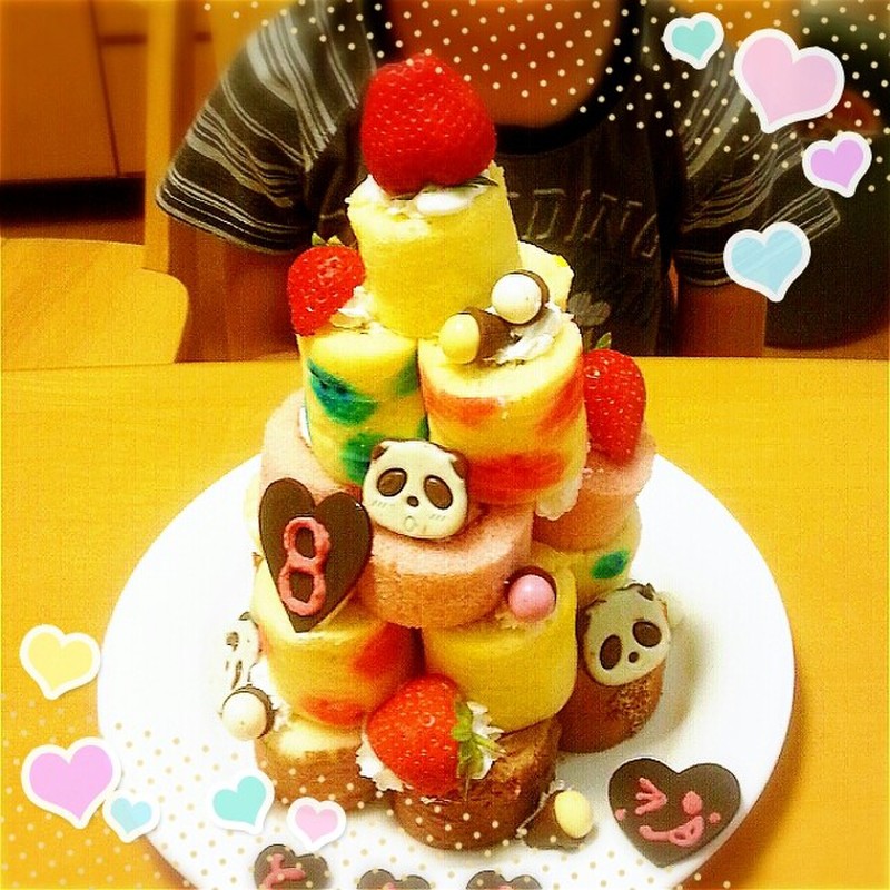 みんなの ロールケーキ デコレーション バースデー レシピが52品 クックパッド