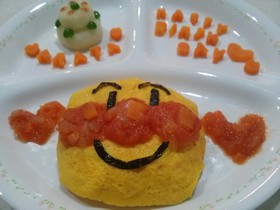 簡単♪1才の誕生日プレート★アンパンマン