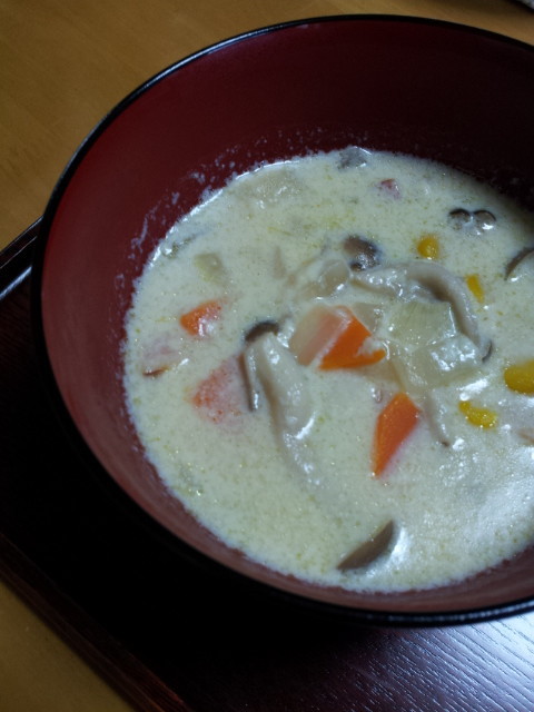 ☆秋のほっこり豆乳スープ☆の画像
