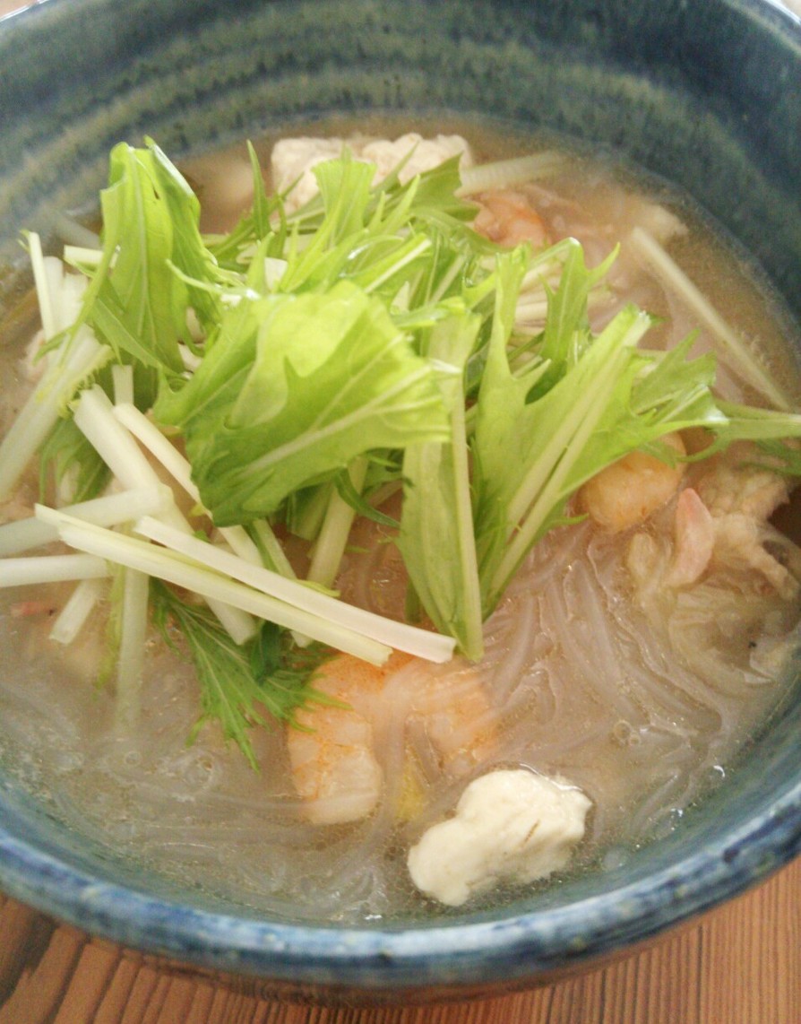 簡単☆エビの春雨スープの画像